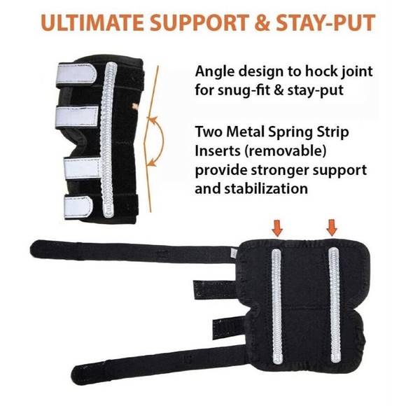 Neoally Dog/Cat Rear Leg Braces w/ Ultra Spring Support XS Long Injury Arthritis - Picture 9 of 16